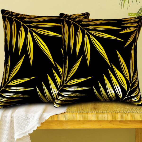 Black Cushion/Pillow Case Covers _16 x 16 Inch _Set Of 4 - Image 1