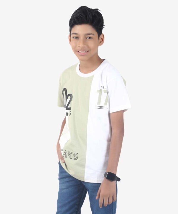 LEANDRO & REUBEN Boy's Half Sleeve Printed Cotton T-Shirt - Image 2