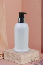 White Empty Cosmetic Plastic Pump Bottle_250ml_Pack Of_5