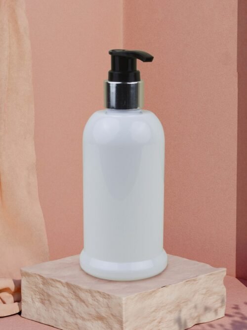 White Empty Cosmetic Plastic Pump Bottle_250ml_Pack Of_5