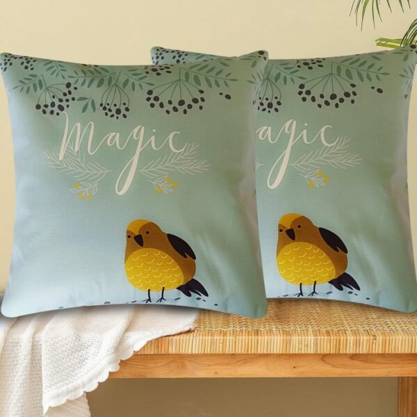 Light Green Cushion/Pillow Case Covers _16 x 16 Inch _Set Of 4 - Image 1