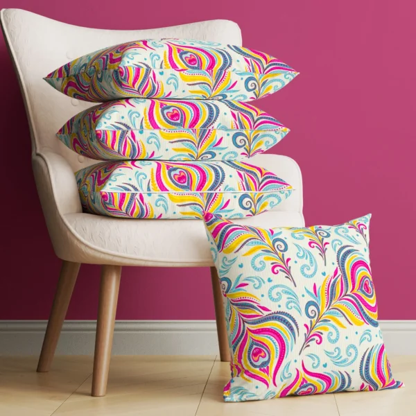 1-min_14_11zon Floral Printed Cushion/Pillow Covers _16 x 16 Inch _Set Of 4 - Image 1