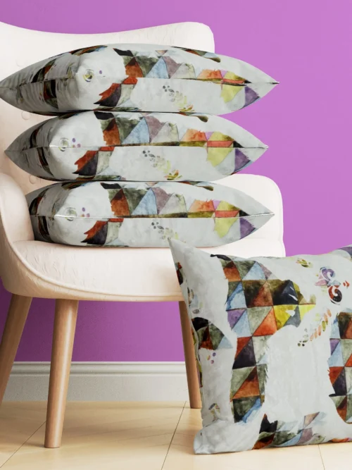 Floral Printed Cushion Cover/Pillow Covers _16 x 16 Inch _Set Of 4