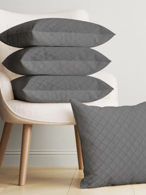 Grey Cushion/Pillow Case Covers _16 x 16 Inch _Set Of 4