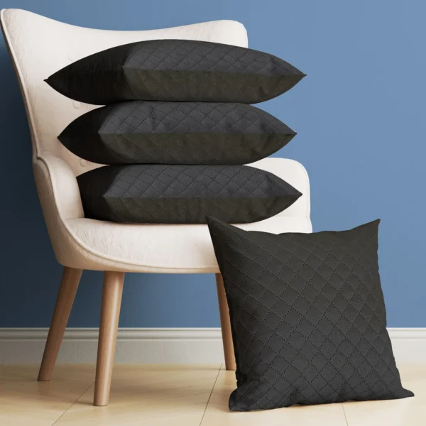 1-min_37_11zon Black Cushion/Pillow Case Covers _16 x 16 Inch _Set Of 4 - Image 1