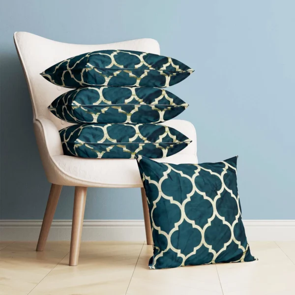1-min_42_11zon Dark Green Cushion/Pillow Case Covers _16 x 16 Inch _Set Of 4 - Image 1