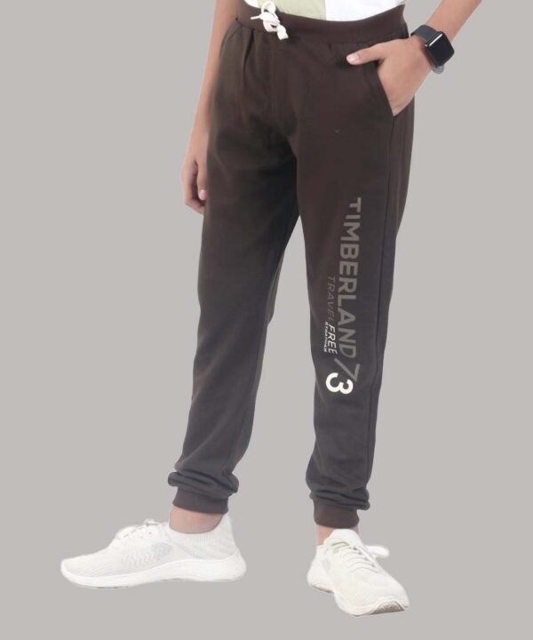 LEANDRO & REUBEN Boy's Joggers Track Pant Mehandi - Image 1