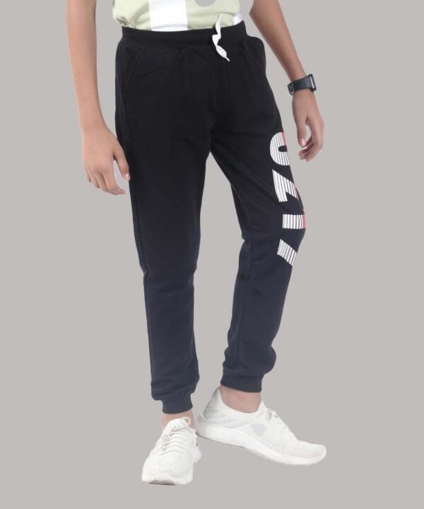 LEANDRO & REUBEN Boy's Joggers Track Pant Black - Image 1