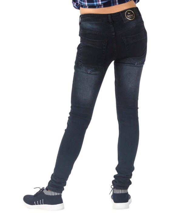 Women's Jeans (Washed Skinny Fit Stretchable Black) - Image 2