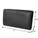Women Wallet Genuine Leather RFID Blocking Designer Bifold Card Holder Handbag Ladies Phone Clutch With ID Window - Image 4