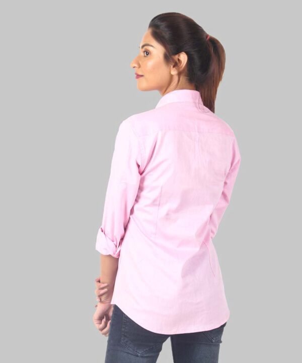 Womens Full Sleeve Casual Shirt | Stylish Pink Shirt For Women - Image 2