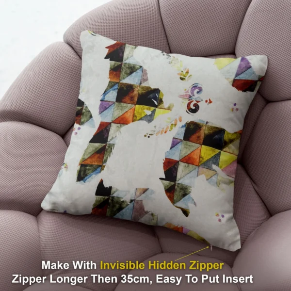 Floral Printed Cushion Cover/Pillow Covers _16 x 16 Inch _Set Of 4 - Image 2