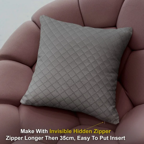 Grey Cushion/Pillow Case Covers _16 x 16 Inch _Set Of 4 - Image 2