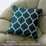 Dark Green Cushion/Pillow Case Covers _16 x 16 Inch _Set Of 4 - Image 2