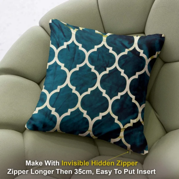 2-min_43_11zon Dark Green Cushion/Pillow Case Covers _16 x 16 Inch _Set Of 4 - Image 2