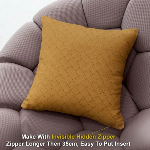 2-min_8_11zon Coffee Color Cushion/Pillow Case Covers _16 x 16 Inch _Set Of 4 - Image 2