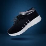 Women's Shoes for Walking Gym Training,Casual, Sports,Slip-On,Lightweight Lace up Athletics Slipon Running Sneaker for Ladies and Girls Navy - Image 5