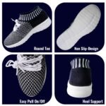 Women's Sports Running Shoes,Walking, Gym Casual Sneaker Lace-Up Shoes for Girl's_Navy Blue - Image 3