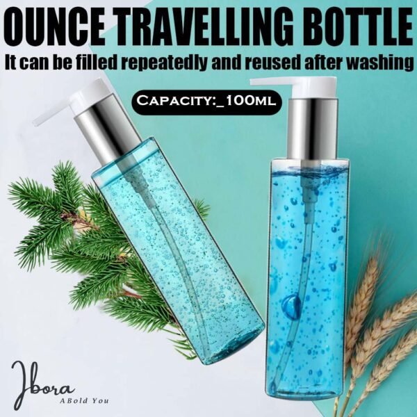 Empty Cosmetic Plastic Pump Bottle_100ml Pack Of_5 - Image 4