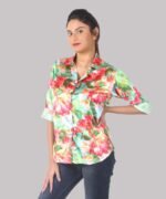 Womens Full Sleeve Casual Print Shirt | Tropical Shirt For Women
