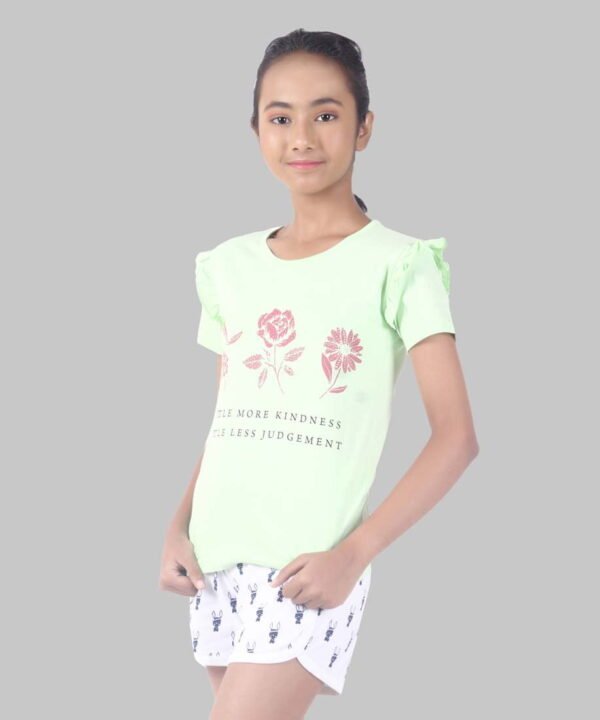 Printed Decorative Tee For Girls - Image 3