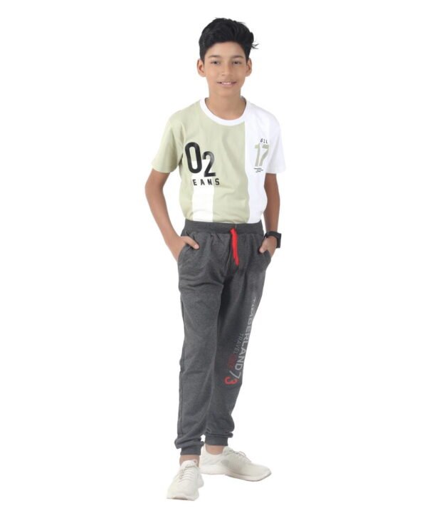 LEANDRO & REUBEN Boy's Joggers Track Pant Grey - Image 4