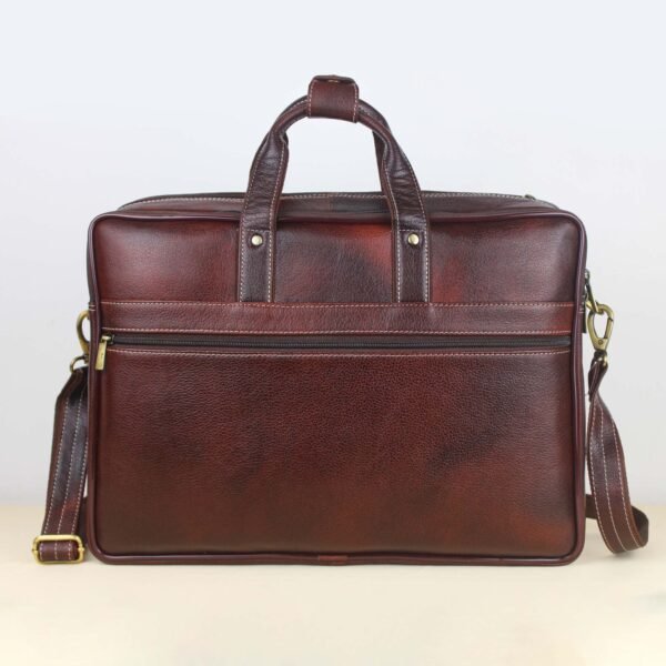 4 Leather Laptop Bag for Men Women, Premium Laptop Briefcase Fits Up to 15.6 Inch Notebook, Waterproof Durable Portable Shoulder Messenger Crossbody Bag Carry On Case for Travel Business Office, Brown - Image 8