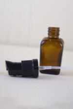 Empty Refillable Square Amber Glass Pump Bottle_20ml_Pack Of_5 - Image 7