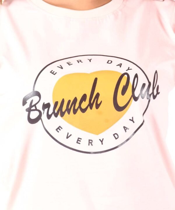 Womens Pink Printed Round Neck Top - Image 5