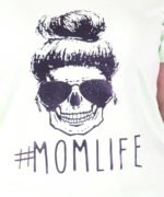 Womens Lemon Green Printed V-Neck Top - Image 5