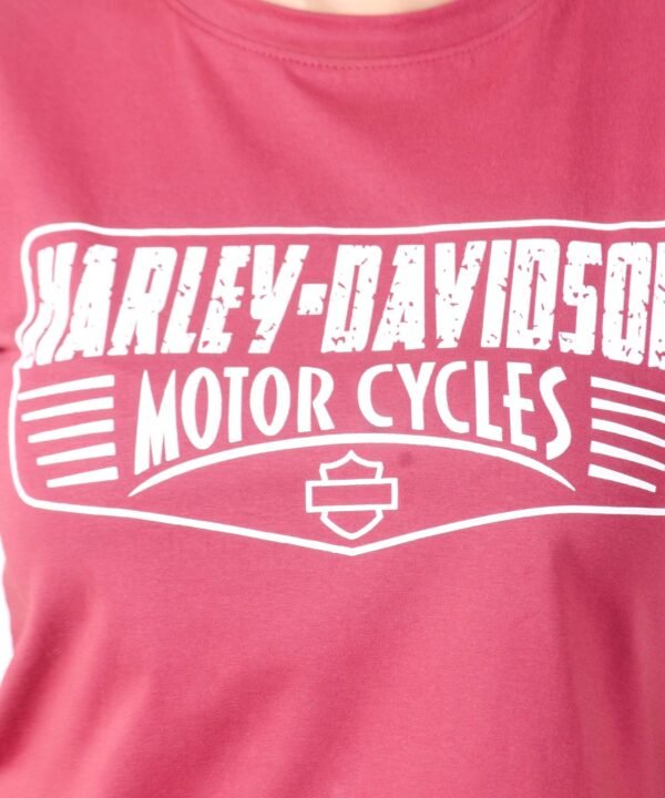 Womens Maroon Printed Round Neck Top - Image 5