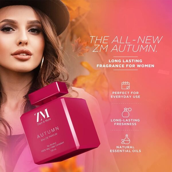 ZM Autumn Perfume for Women | Premium Long Lasting Fragrance | No Alcohol Perfume I Eau de Parfum for Women I (EDP) 100 ML - Image 2