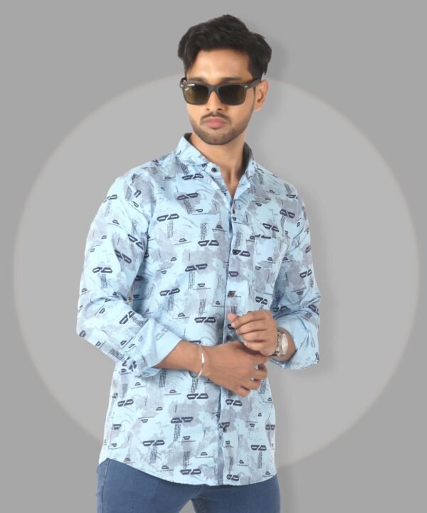 8 Mens Full Sleeves Casual Shirt| Mens Stylish Summer Printed Shirt - Image 1