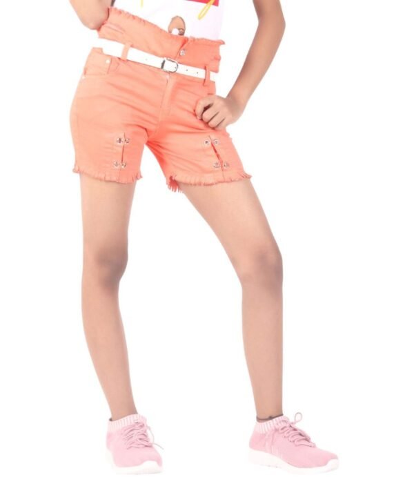 Girls Regular Denim Shorts - Image 4