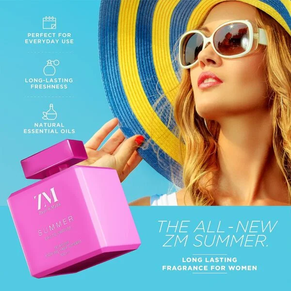 ZM SUMMER Perfume for Women | Premium Long Lasting Fragrance | No Alcohol Perfume I Floriental Fragrance Eau de Parfum I (EDP) - 100 ml - Image 4