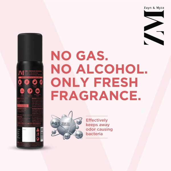 ZM Zayn & Myza Fire Deodorant | No Alcohol Body Spray for Men | Long Lasting Freshness | Musky Fragrance | Pack of 1, (120ml) - Image 3