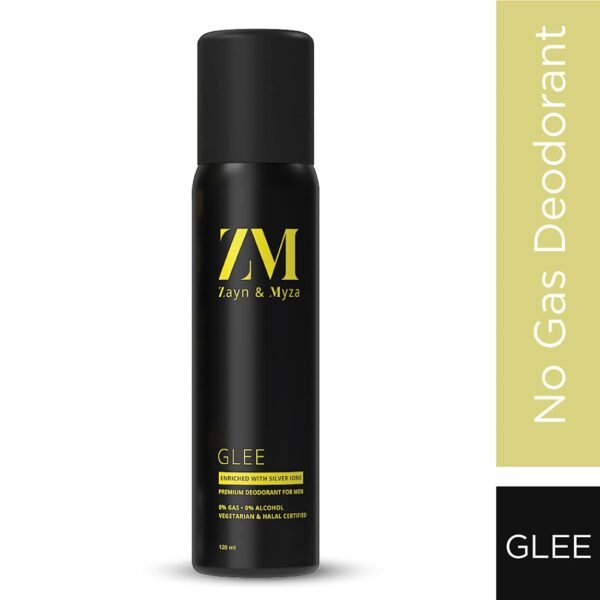8904390203459_2 ZM Zayn & Myza Glee No Alcohol Deo for Men | Long Lasting Freshness | Musky Fragrance, 120ml - Image 1
