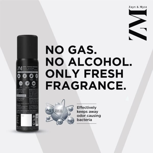 ZM Zayn & Myza Echo No Alcohol Deo for Men | Long Lasting Freshness | Citrus Fragrance, 120ml - Image 3