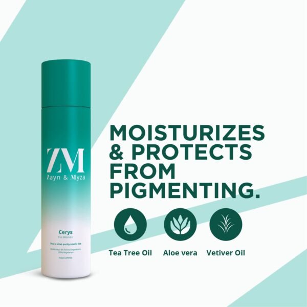 ZM Zayn & Myza Cerys No Alcohol Deodorant | Skin Friendly | Long Lasting Body Spray For Women (150 ml, Pack of 1) - Image 5