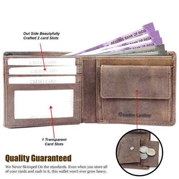 Mens Leather Wallet and Leather Belt Combo | Leather Wallet and Belt Combo Pack | Wallet and Belt Gift Set,Gift for Friend, Boyfriend,Husband,Father, Son etc - Image 5