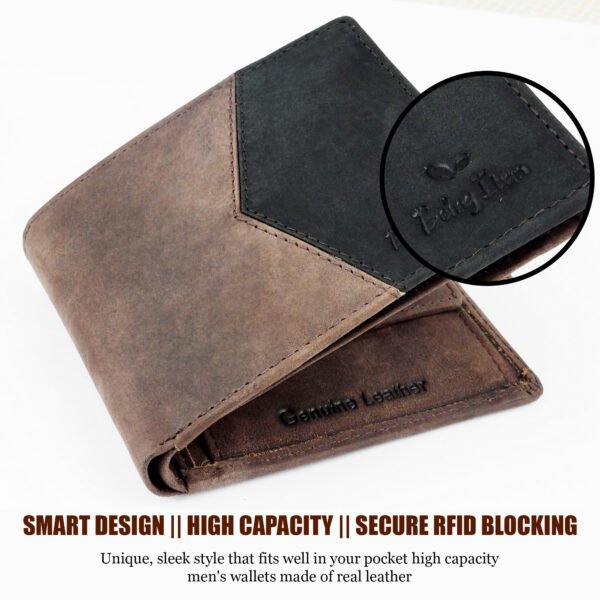 Mens Leather Wallet and Leather Belt Combo | Leather Wallet and Belt Combo Pack | Wallet and Belt Gift Set,Gift for Friend, Boyfriend,Husband,Father, Son etc - Image 3