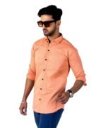 Mens Full Sleeve Casual Shirts |Stylish Peach Shirts |Formal Shirts - Image 2