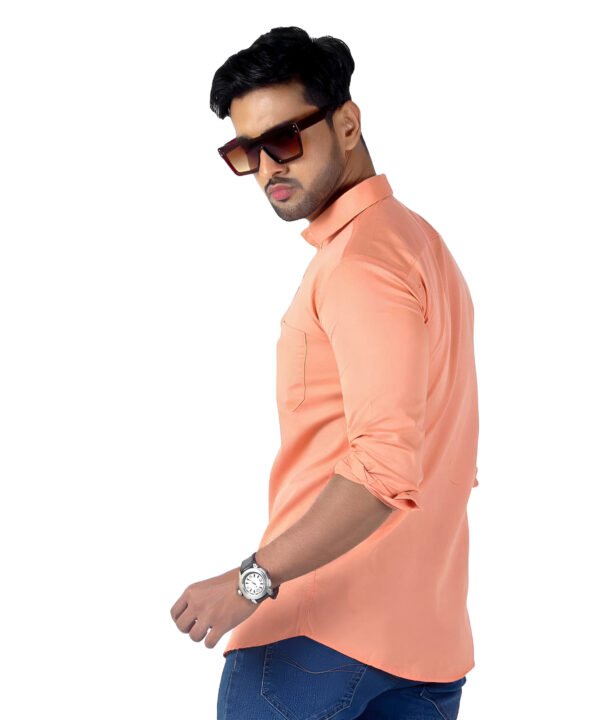 Mens Full Sleeve Casual Shirts |Stylish Peach Shirts |Formal Shirts - Image 3