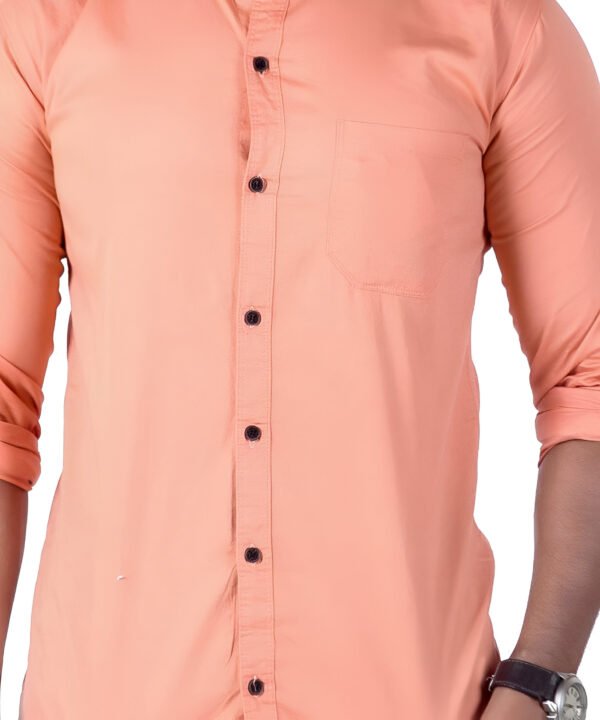 Mens Full Sleeve Casual Shirts |Stylish Peach Shirts |Formal Shirts - Image 5