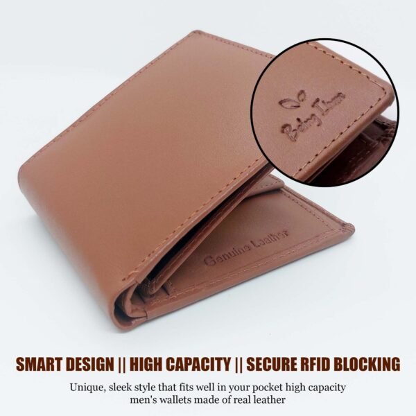 Genuine Leather Wallet for Men (Brown) - Image 4