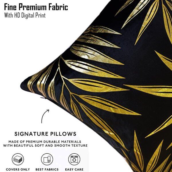 Black Cushion/Pillow Case Covers _16 x 16 Inch _Set Of 4 - Image 2