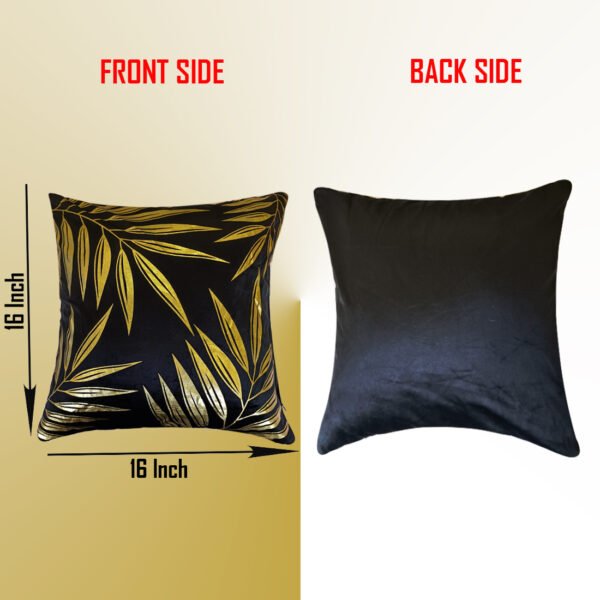Black Cushion/Pillow Case Covers _16 x 16 Inch _Set Of 4 - Image 3