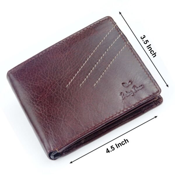 Genuine Leather Wallet for Men (Dark Brown) - Image 6