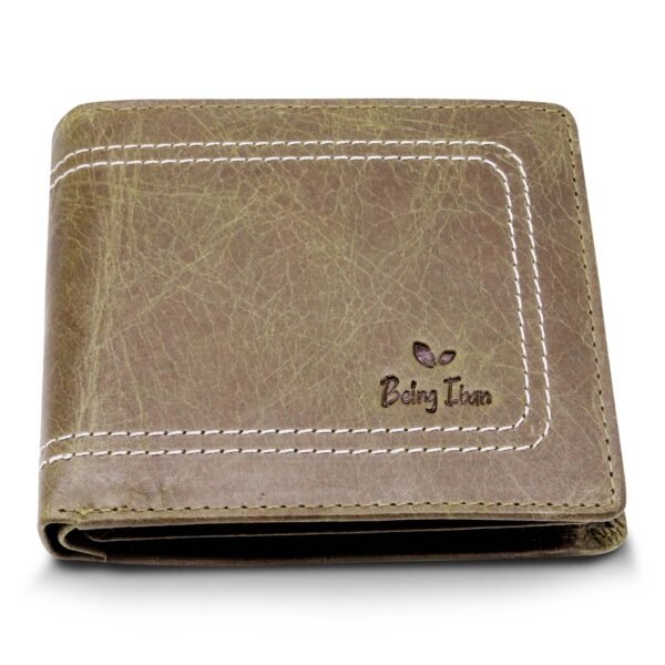 Genuine Leather Wallet for Men (Mat Brown) - Image 1