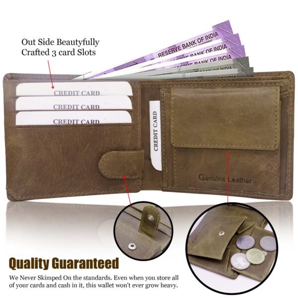 Mens Genuine Leather Wallet And Belt Combo Gift Set For Men |RFID Leather Card Holder and Belt Combo Box | Leather Wallet and Belt Gift Hamper for Men - Image 4